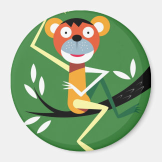 Monkey Sitting In Tree Magnet