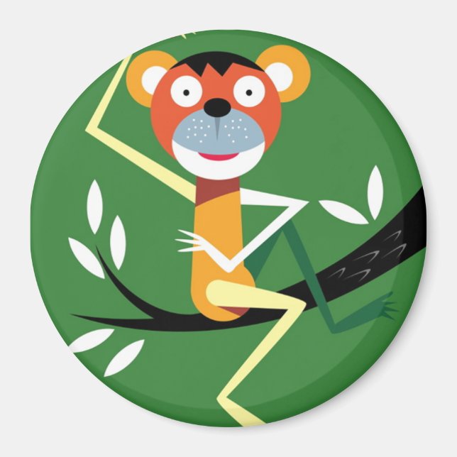 Monkey Sitting In Tree Magnet (Front)