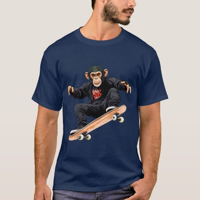 Monkey skateboard T-Shirt (Front)