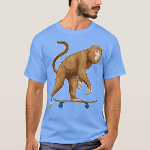 Monkey Skater Skateboard T-Shirt