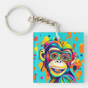 Monkey Smiling Key Ring