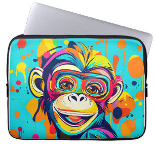 Monkey Smiling Laptop Sleeve