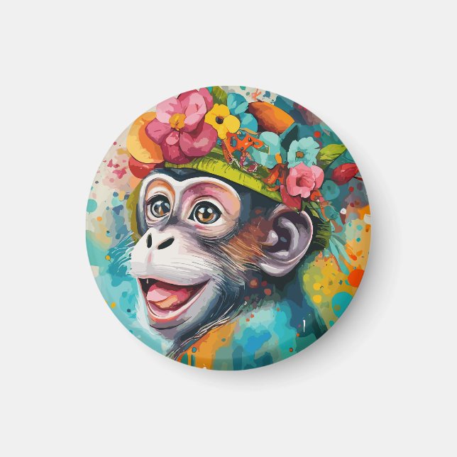 Monkey Smiling Magnet (Front)