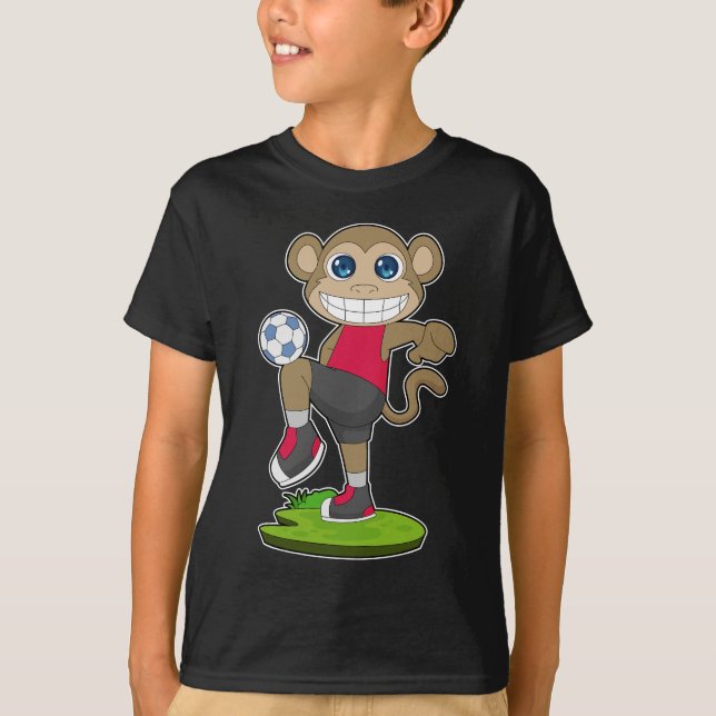 Monkey Soccer player Soccer T-Shirt (Front)