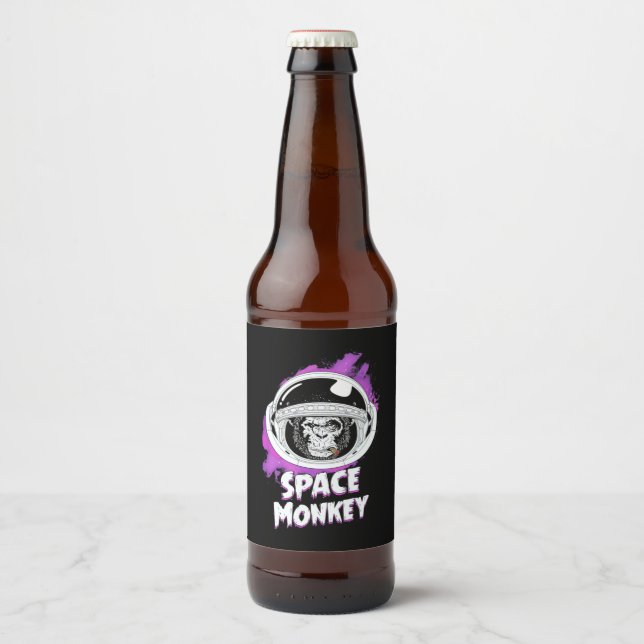 Monkey Space Monkey Beer Bottle Label (Front)