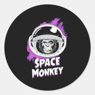 Monkey Space Monkey Classic Round Sticker