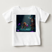 Monkey Stealing Magical Fruit from Grumpy Tree in