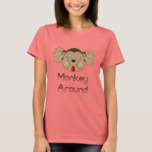 Monkey Sticking Out Tongue Monkey Around T-Shirt