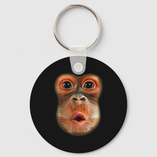 Monkey Stomach Funny Meme Cool Viral Video  Key Ring (Front)