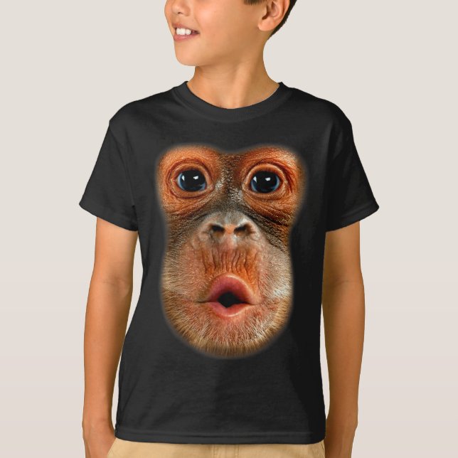 Monkey Stomach Funny Meme Cool Viral Video  T-Shirt (Front)