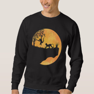 Monkey Sunset For Men Women Cute Monkey Sweatshirt