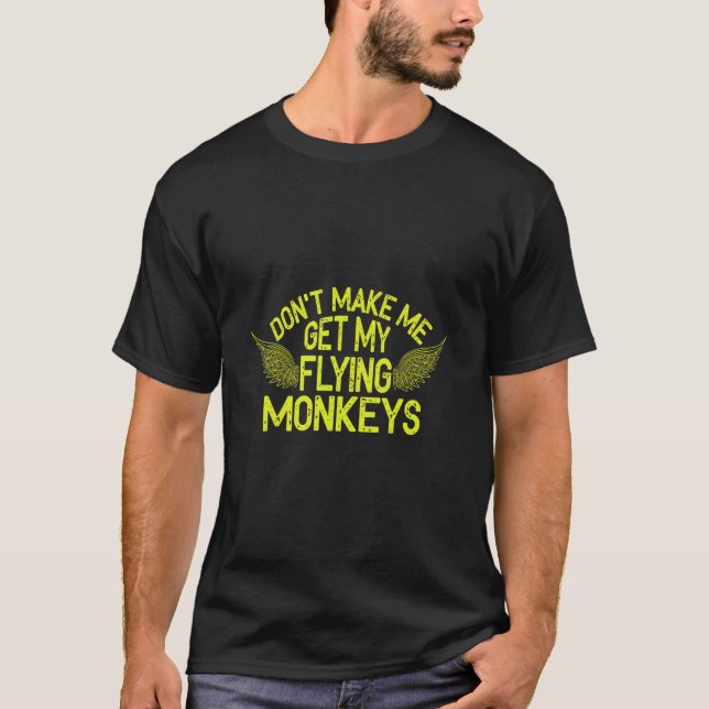 Monkey Tees For Men Angry Monkey Flying Monkeys 2 (Front)