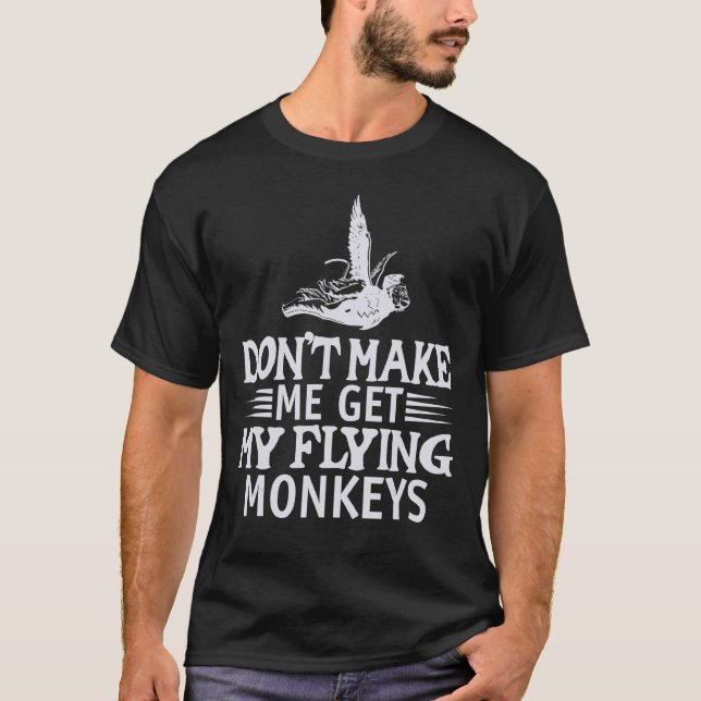 Monkey Tees For Men Angry Monkey Flying Monkeys 6 (Front)