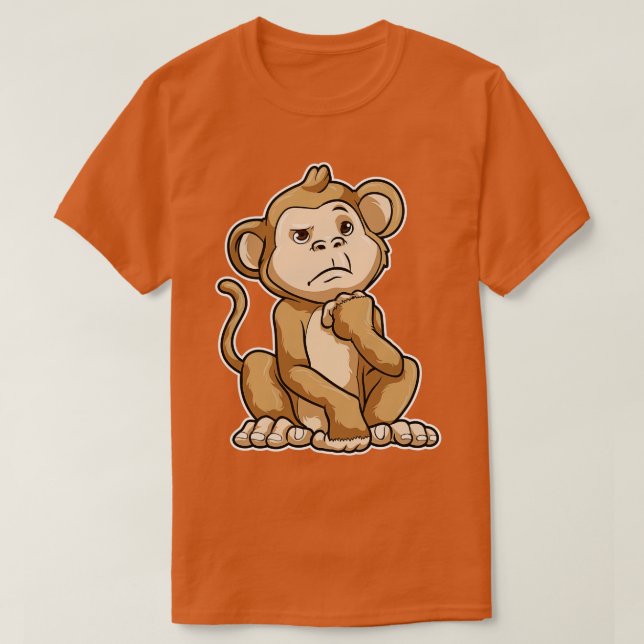 Monkey thoughtful T-Shirt (Design Front)