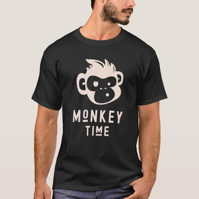 Monkey Time Cute Monkey Adorable Primate Chimp T-Shirt (Front)