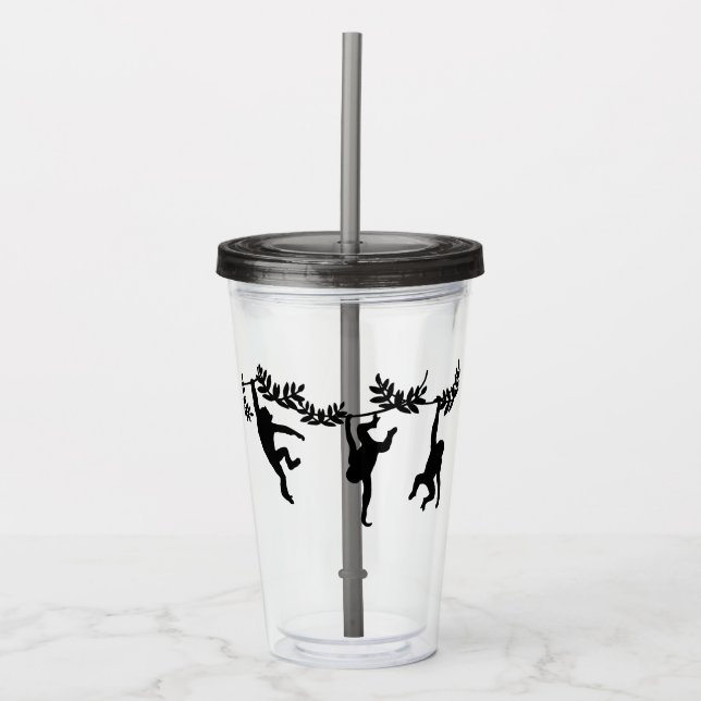 Monkey Troop Acrylic Tumbler (Front)