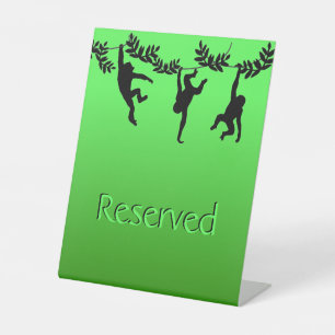 Monkey Troop Reserved Pedestal Sign