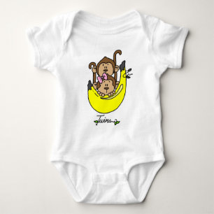 Monkey Twin Boy and Girl Tshirts and Gifts