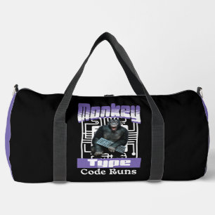 Monkey Type, Code Runs Funny Full-Stack Developer Duffle Bag