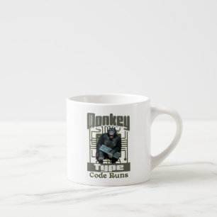 Monkey Type, Code Runs Funny Full-Stack Developer  Espresso Cup