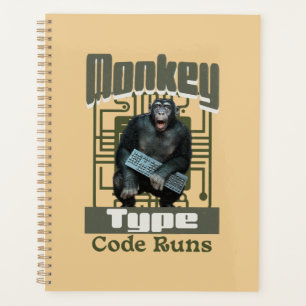 Monkey Type, Code Runs Funny Full-Stack Developer Planner
