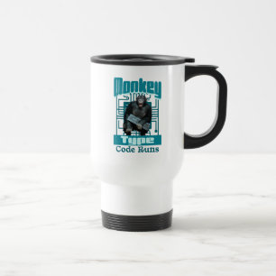 Monkey Type, Code Runs Funny Full-Stack Developer Travel Mug