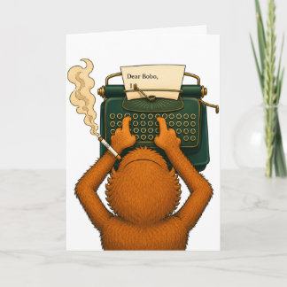 Monkey typing card