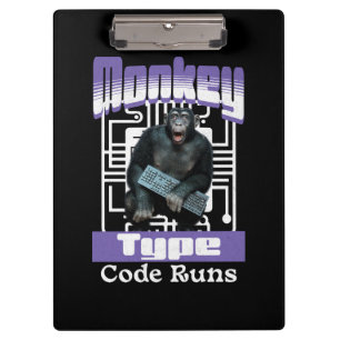 Monkey Typing Code Runs Programmer Humour Clipboard