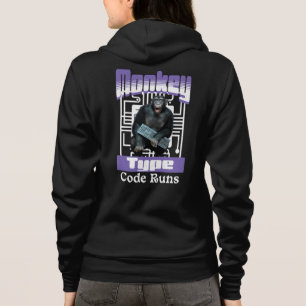 Monkey Typing Code Runs Programmer Humour Hoodie