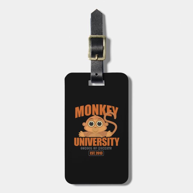 Monkey University  Luggage Tag (Front Vertical)