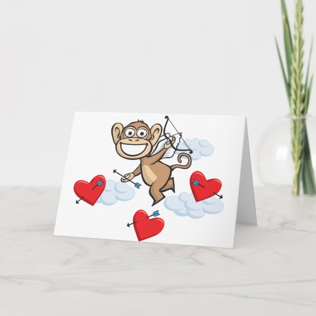 Monkey Valentine Holiday Card (Front)