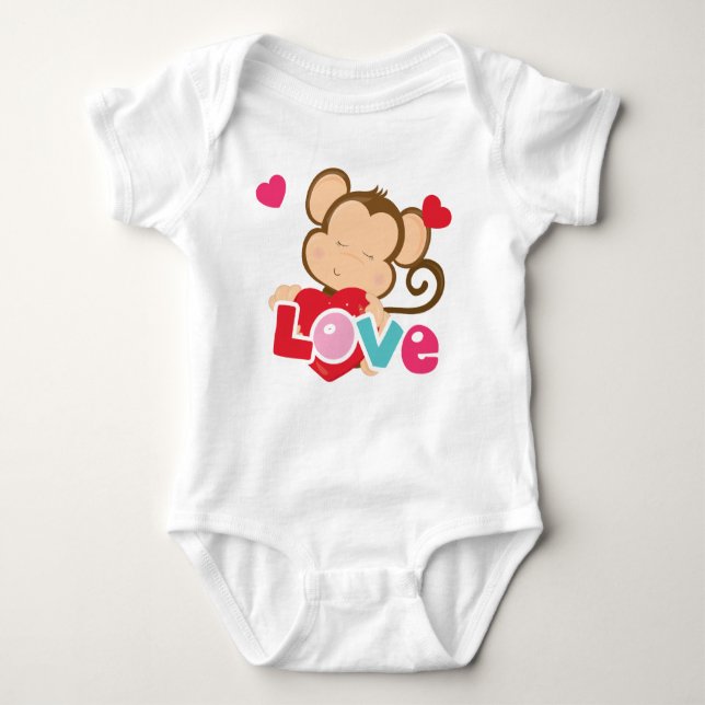 Monkey Valentine Love Bodysuit (Front)