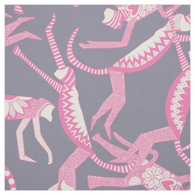 monkey violet fabric (Swatch)