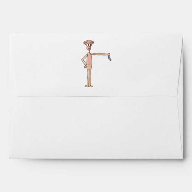 Monkey with a Sock. Envelopes (Back (Top Flap))