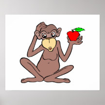 Monkey With Apple