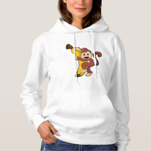 Monkey with Banana (1).PNG Hoodie