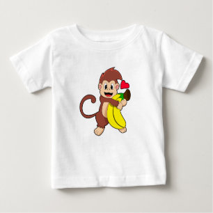 Monkey with Banana Baby T-Shirt