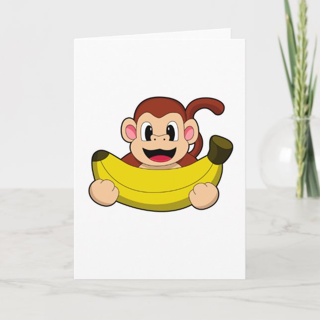 Monkey with Banana Card (Front)