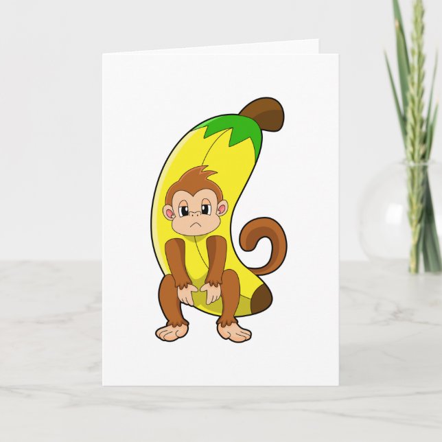 Monkey with Banana Card (Front)