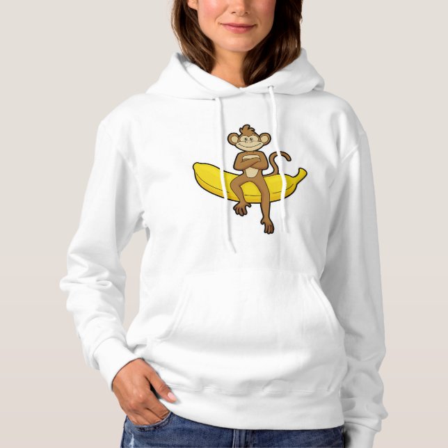 Monkey with Banana Hoodie (Front)