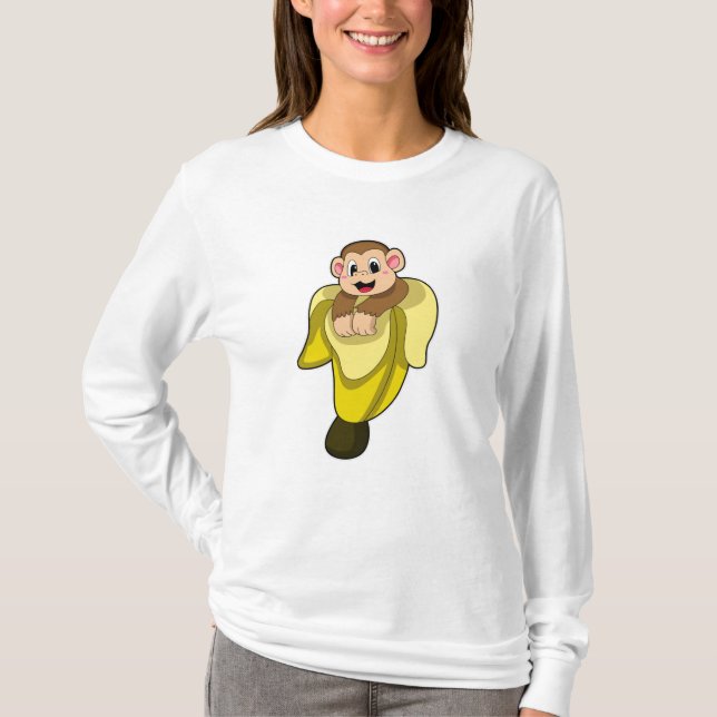 Monkey with Banana peel T-Shirt (Front)