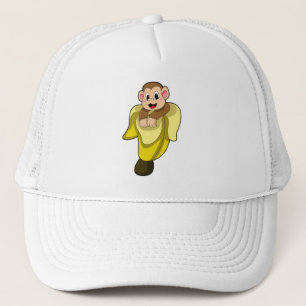 Monkey with Banana peel Trucker Hat
