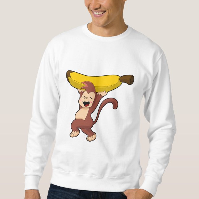 Monkey with Banana Sweatshirt (Front)