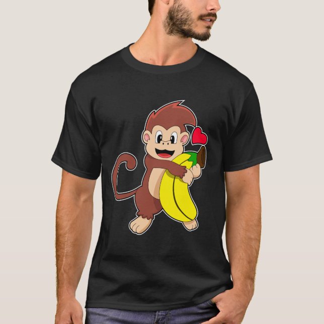 Monkey with Banana T-Shirt (Front)
