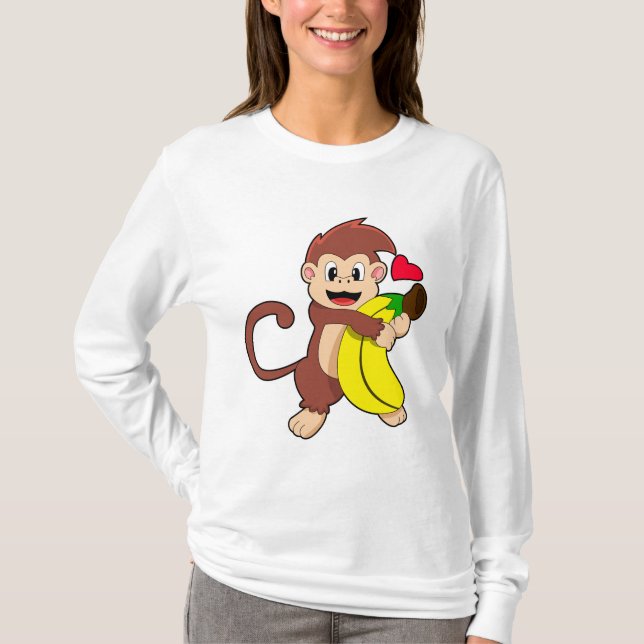 Monkey with Banana T-Shirt (Front)