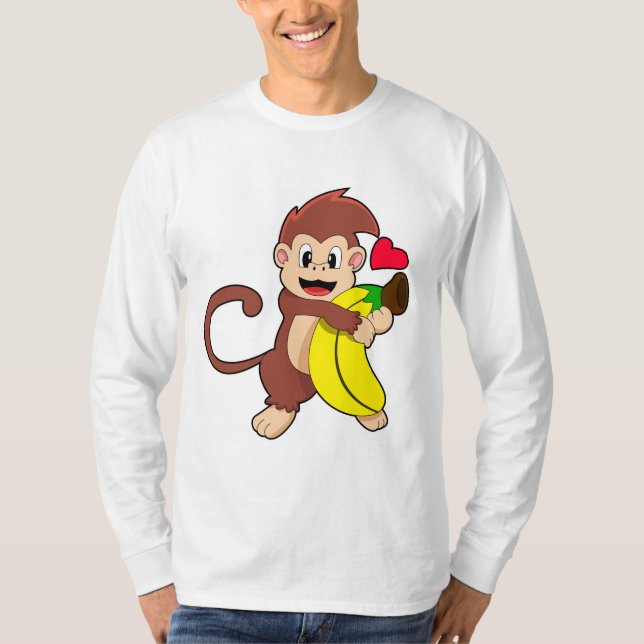 Monkey with Banana T-Shirt (Front)