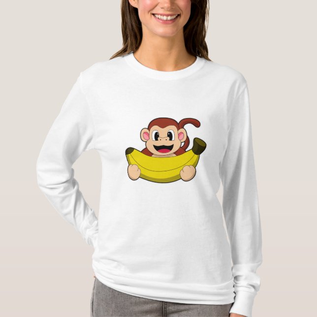 Monkey with Banana T-Shirt (Front)