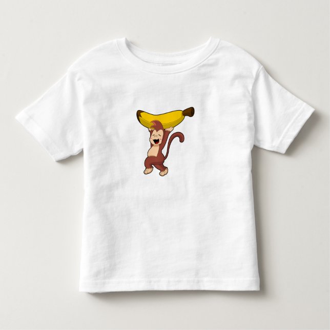 Monkey with Banana Toddler T-Shirt (Front)