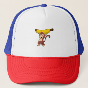 Monkey with Banana Trucker Hat