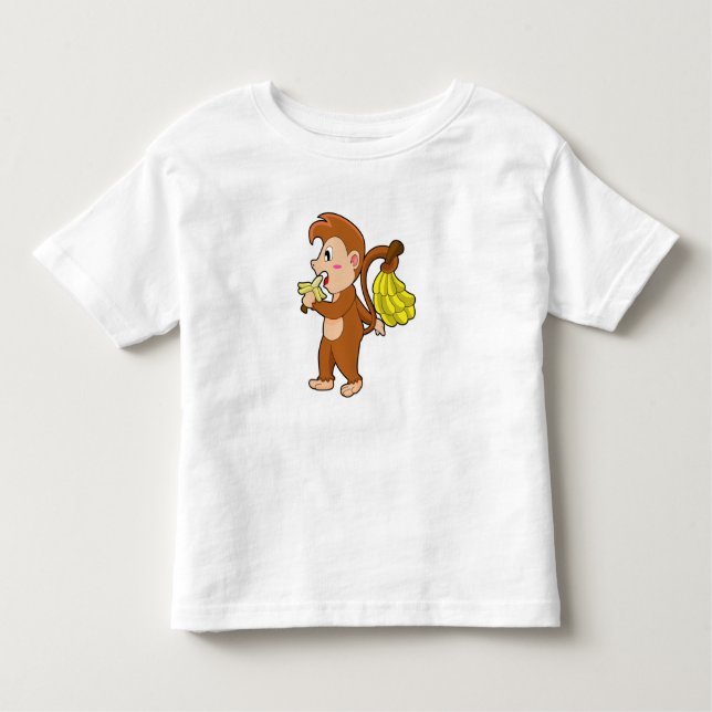 Monkey with Bananas Toddler T-Shirt (Front)